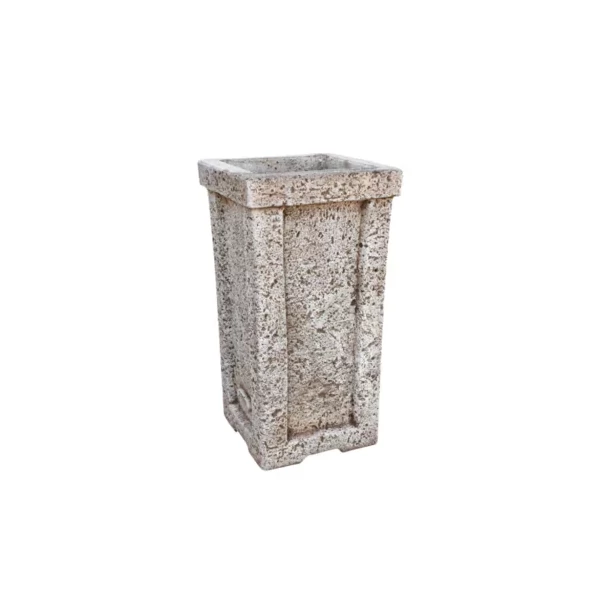 Kő kehely RÓMA 35 KOCKA KŐ KEHELY 35×35×66 CM V57 MOHA