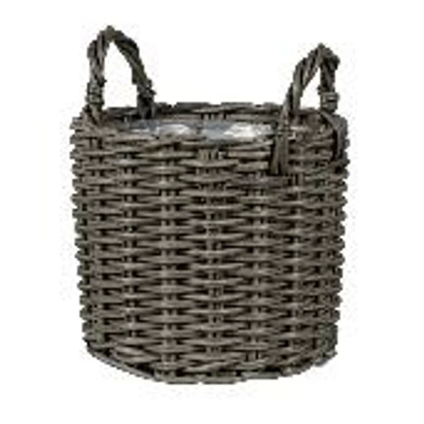 Bélelt, fonott, füles kosár NDT KENSINGTON 02G SZÜRKE 42/34 CM  