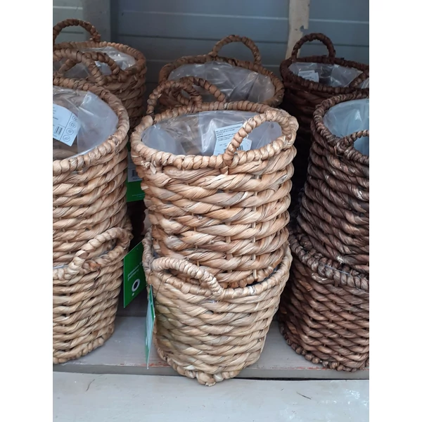Kaspó NDT JAVA 09DD SÖTÉT BARNA FONOTT BÉLELT KOSÁR 20/24CM