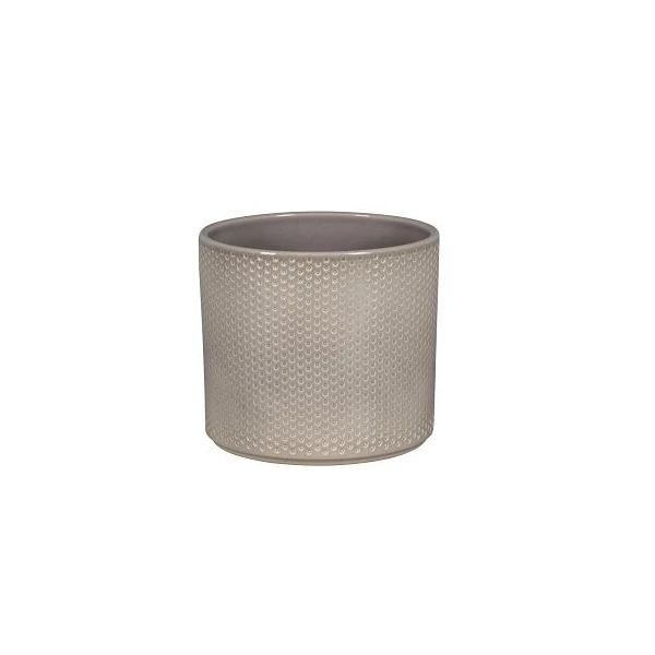 Kerámia kaspó NDT PILLAR SPOTS 01D BARNA KASPÓ 16,8/14,8CM