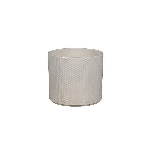 Kerámia kaspó NDT PILLAR SPOTS 01W FEHÉR 13,6/11,8CM