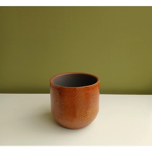 Kaspó ENZO KERÁMIA KASPÓ OKKER SÁRGA 15×16CM