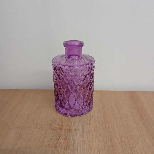 Váza SZÍNES ÜVEG VÁZA 10,5CM LILA